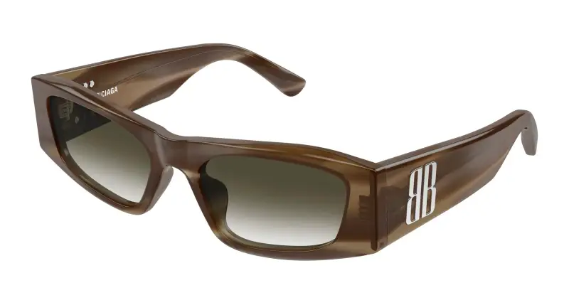 Donna Balenciaga BB0478S 003 Occhiali da sole Acetato Marrone Marrone Geometrica