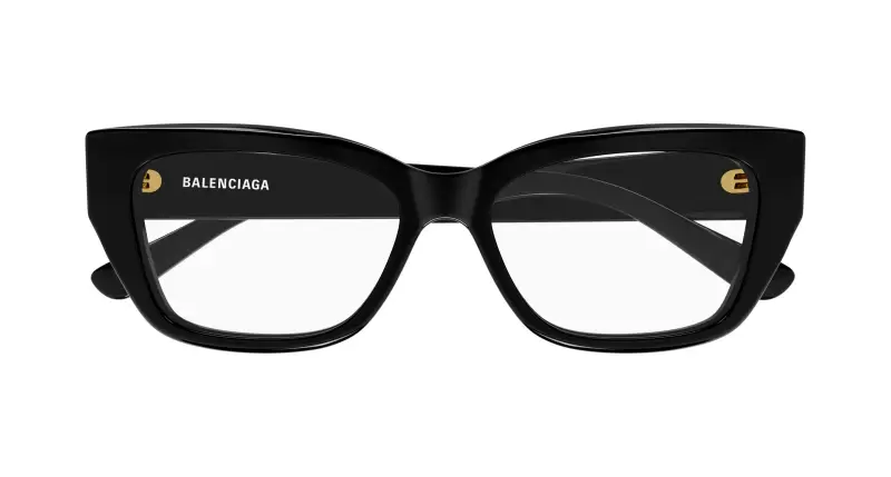 Donna Balenciaga BB0483O 001 Montature da vista Acetato Nero Trasparente Squadrata miniatura 2