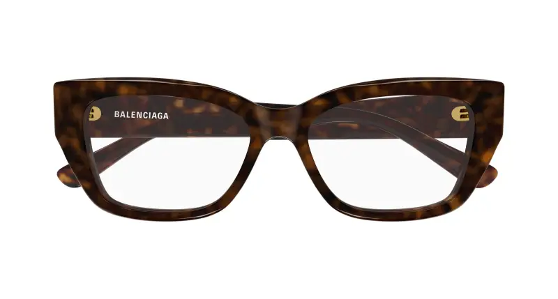 Donna Balenciaga BB0483O 002 Montature da vista Acetato Havana Trasparente Squadrata miniatura 2