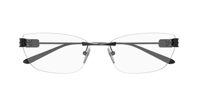 Donna Balenciaga BB0490O 002 Montature da vista Metallo Nero Trasparente Squadrata miniatura 2