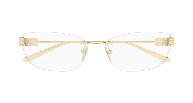 Donna Balenciaga BB0490O 004 Montature da vista Metallo Oro Trasparente Squadrata miniatura 2