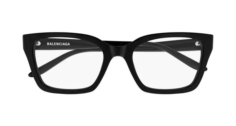 Donna Balenciaga BB0501O 001 Montature da vista Acetato Nero Trasparente Cat Eye miniatura 2