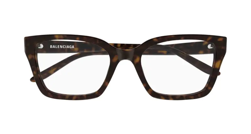 Donna Balenciaga BB0501O 002 Montature da vista Acetato Havana Trasparente Cat Eye miniatura 2
