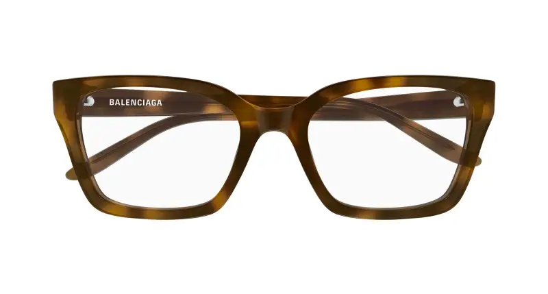 Donna Balenciaga BB0501O 003 Montature da vista Acetato Havana Trasparente Cat Eye miniatura 2