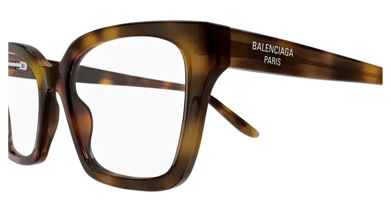Donna Balenciaga BB0501O 003 Montature da vista Acetato Havana Trasparente Cat Eye miniatura 3