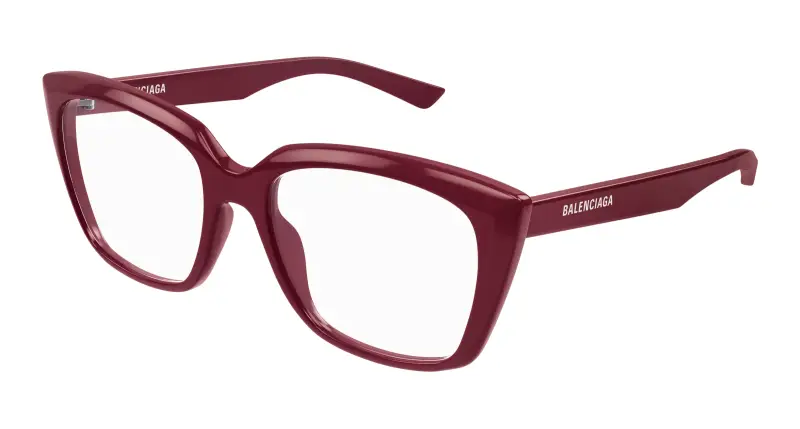 Donna BB0062O 008 Montature da vista Acetato Rosso Trasparente Cat Eye