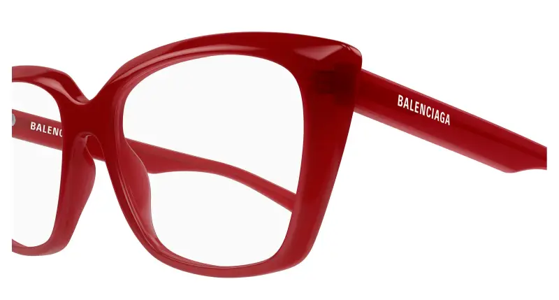 Donna BB0062O 009 Montature da vista Acetato Rosso Trasparente Cat Eye miniatura 3