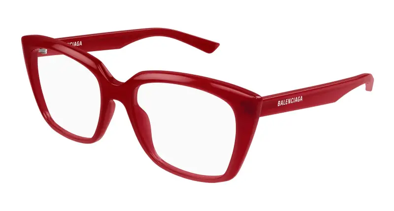 Donna BB0062O 009 Montature da vista Acetato Rosso Trasparente Cat Eye