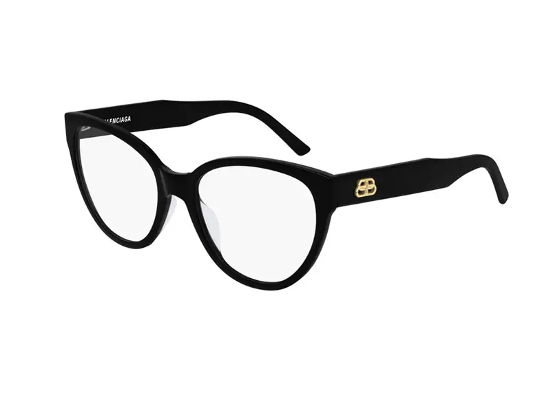 Balenciaga Donna BB0064O 001 Montature da vista Acetato Nero  Cat Eye