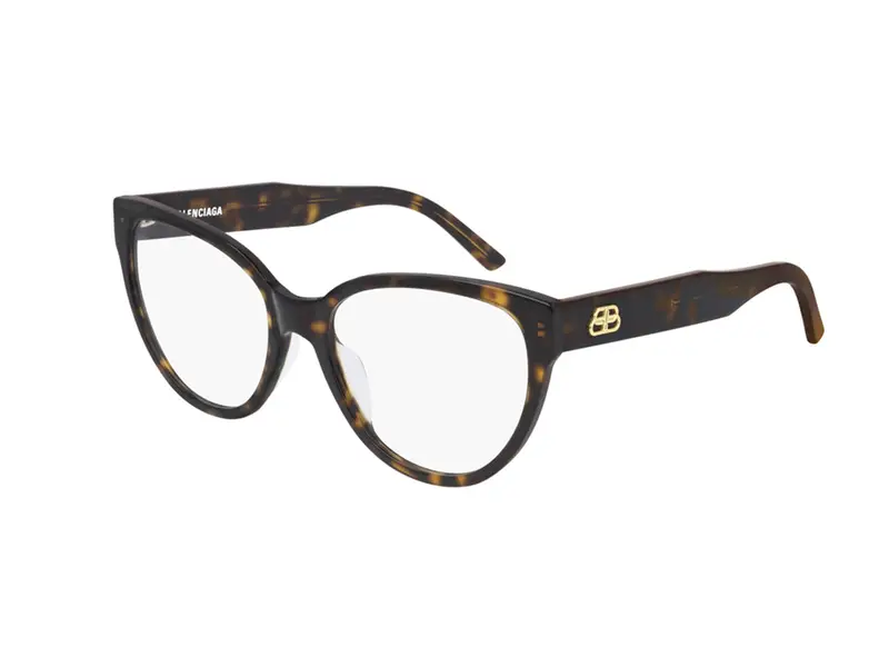 Balenciaga Donna BB0064O 002 Montature da vista Acetato Havana  Cat Eye