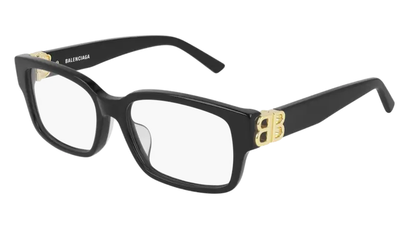 Balenciaga Donna BB0105O 001 Montature da vista Acetato Nero  Squadrata