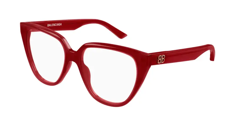 Donna BB0129O 009 Montature da vista Acetato Rosso Trasparente Cat Eye