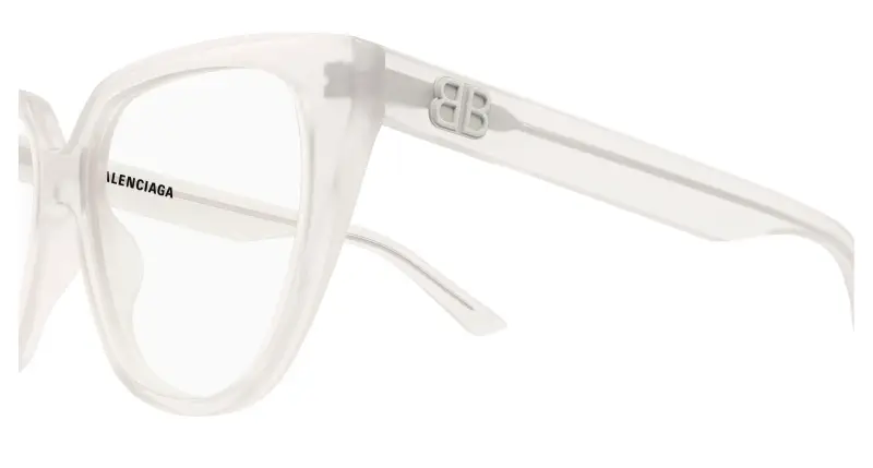 Donna BB0129O 010 Montature da vista Acetato Bianco Trasparente Cat Eye miniatura 3