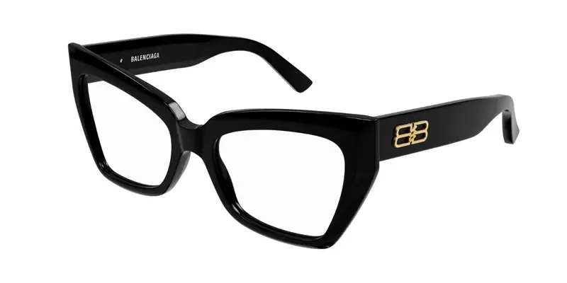 Balenciaga Donna BB0275O 001 Montature da vista Acetato Nero  Farfalla