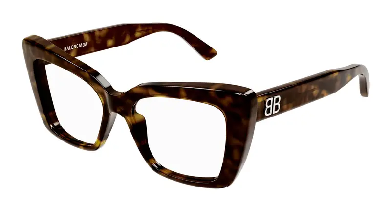 Balenciaga Donna BB0297O 002 Montature da vista Acetato Havana  Squadrata