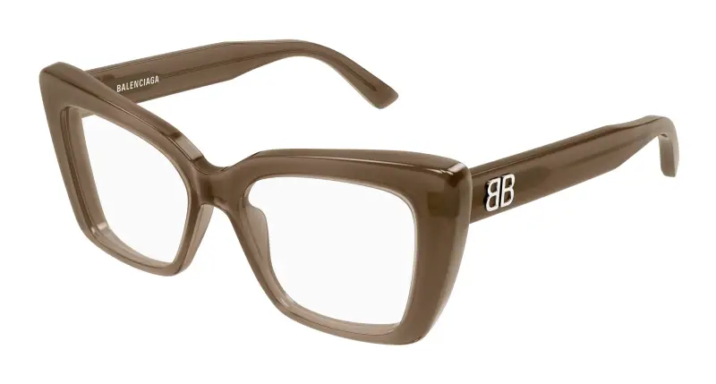Donna BB0297O 005 Montature da vista Acetato Marrone Trasparente Farfalla