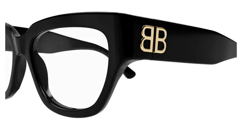 Balenciaga Donna BB0326O 001 Montature da vista Acetato Nero Trasparente Squadrata miniatura 2