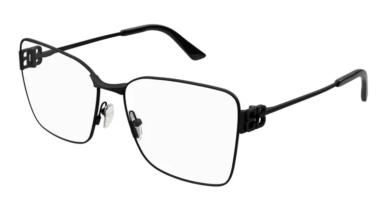 Donna BB0339O 001 Montature da vista Acetato Nero Trasparente Squadrata