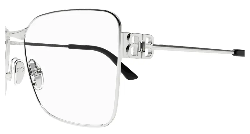 Donna BB0339O 002 Montature da vista Acetato Argento Trasparente Squadrata miniatura 3