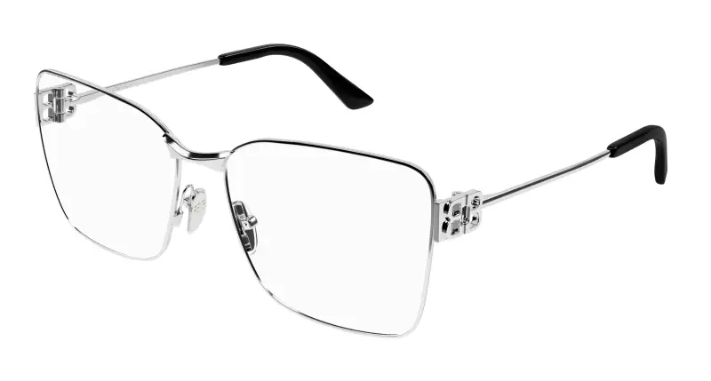 Donna BB0339O 002 Montature da vista Acetato Argento Trasparente Squadrata