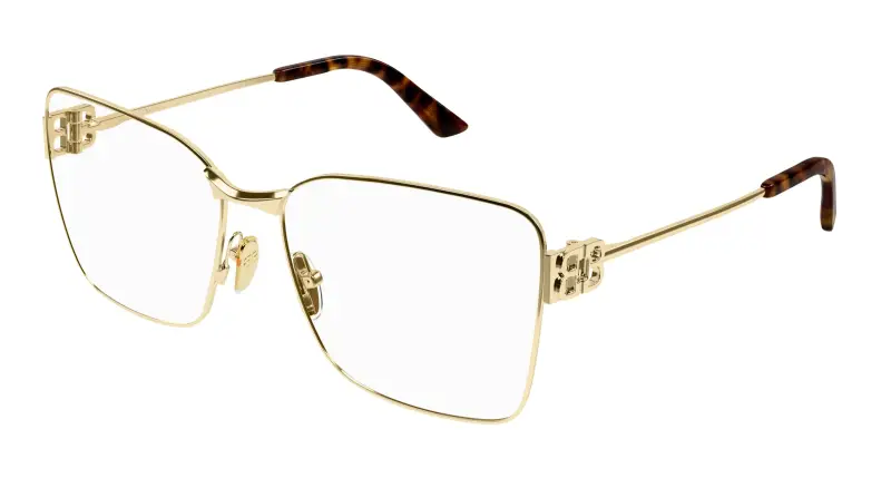 Donna BB0339O 003 Montature da vista Acetato Oro Trasparente Squadrata