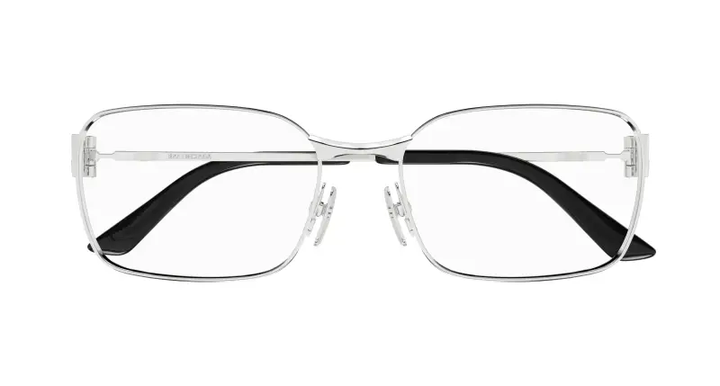 Donna BB0340O 002 Montature da vista Acetato Argento Trasparente Squadrata miniatura 2