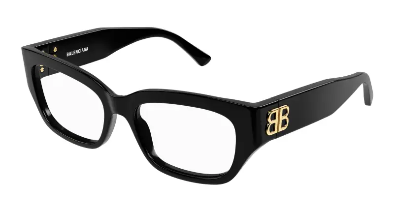 Donna BB0363O 001 Montature da vista Acetato Nero Trasparente Squadrata