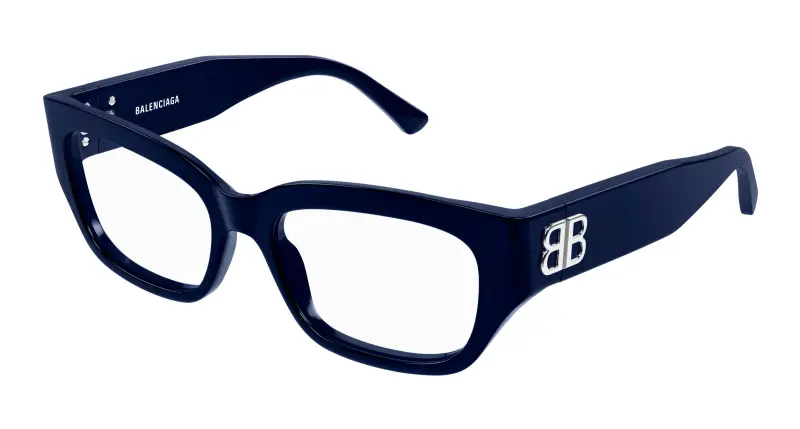Donna BB0363O 003 Montature da vista Acetato Blu Trasparente Squadrata