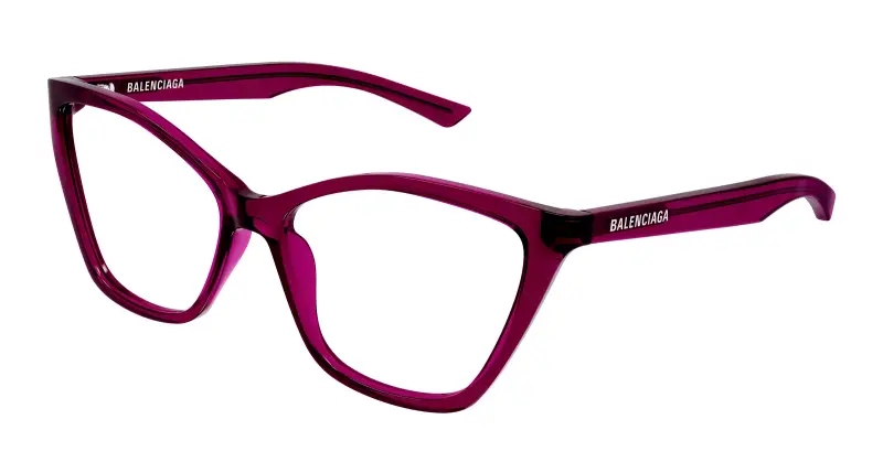 Donna BB0405O 004 Montature da vista Acetato Bordeaux Trasparente Farfalla