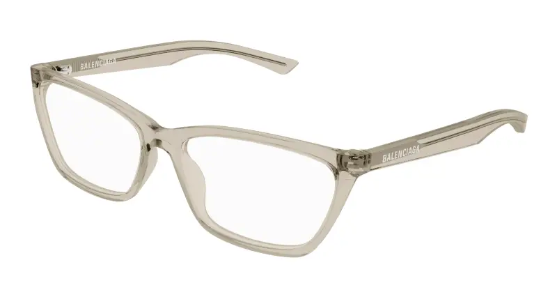 Donna BB0406O 004 Montature da vista Acetato Beige Trasparente Cat Eye