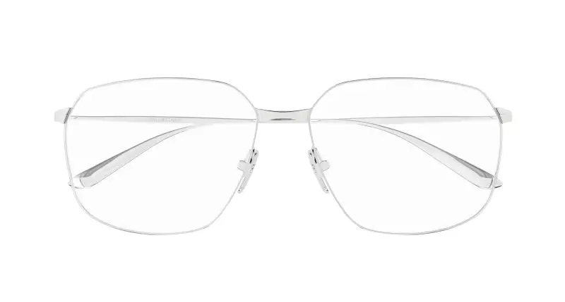 Donna BB0414O 002 Montature da vista Acetato Argento Trasparente Squadrata miniatura 2