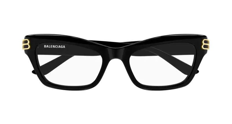 Donna BB0435O 001 Montature da vista Acetato Nero Trasparente Cat Eye miniatura 2