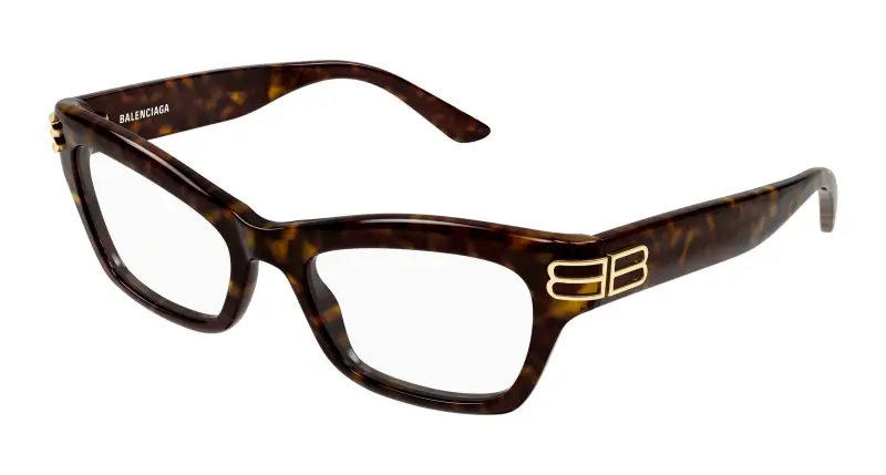 Donna BB0435O 002 Montature da vista Acetato Havana Trasparente Cat Eye