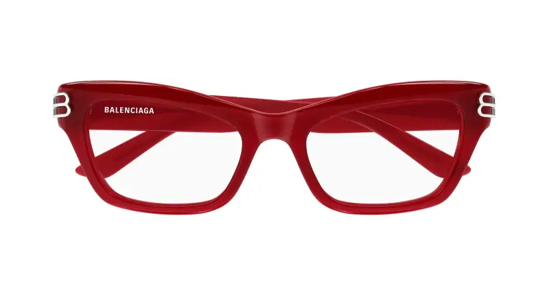 Donna BB0435O 005 Montature da vista Acetato Rosso Trasparente Cat Eye miniatura 2