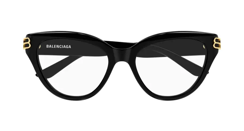 Donna BB0436O 001 Montature da vista Acetato Nero Trasparente Cat Eye miniatura 2