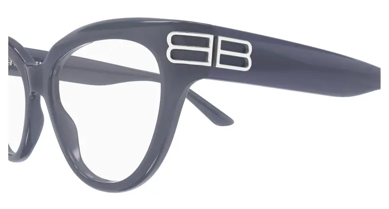 Donna BB0436O 005 Montature da vista Acetato Grigio Trasparente Cat Eye miniatura 3