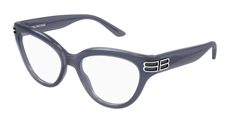 Donna BB0436O 005 Montature da vista Acetato Grigio Trasparente Cat Eye