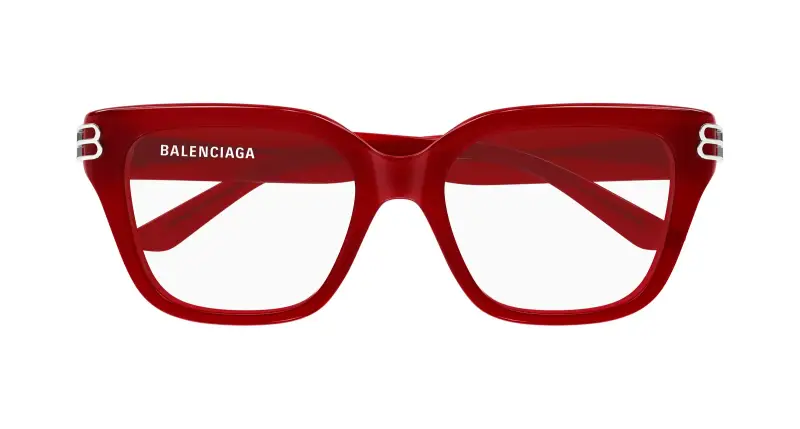 Donna BB0437O 010 Montature da vista Acetato Rosso Trasparente Squadrata miniatura 2