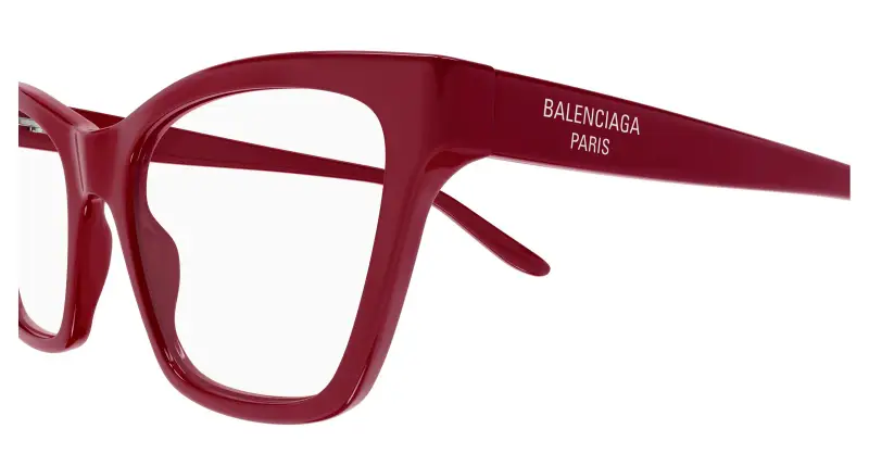 Donna BB0440O 005 Montature da vista Acetato Bordeaux Trasparente Cat Eye miniatura 3