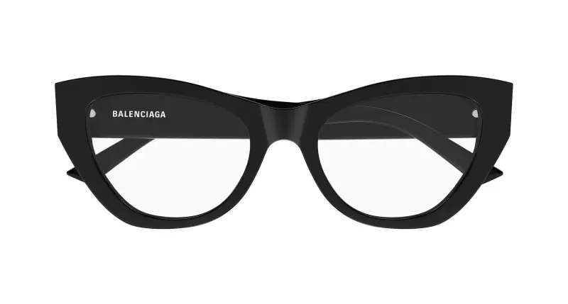 Donna BB0449O 001 Montature da vista Acetato Nero Trasparente Cat Eye miniatura 2