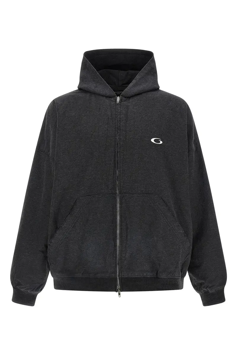 Felpa Con Cappuccio 'Trompe L'œil' Grigio