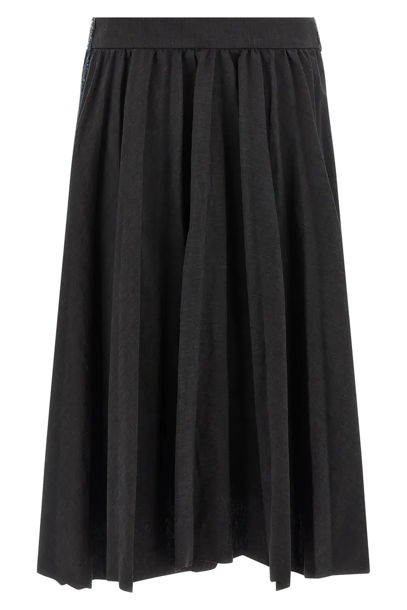 Gonna 'Hybrid Pleated' Nero