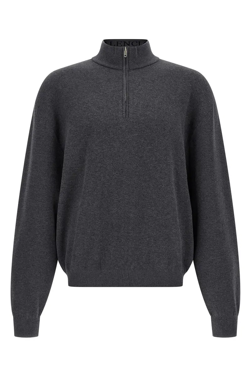 Maglione Half Zip Grigio