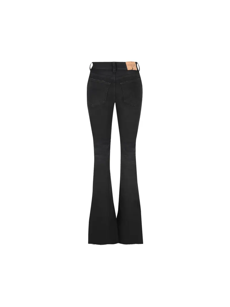 Pantaloni Bootcut Slim Fit NERO miniatura 2