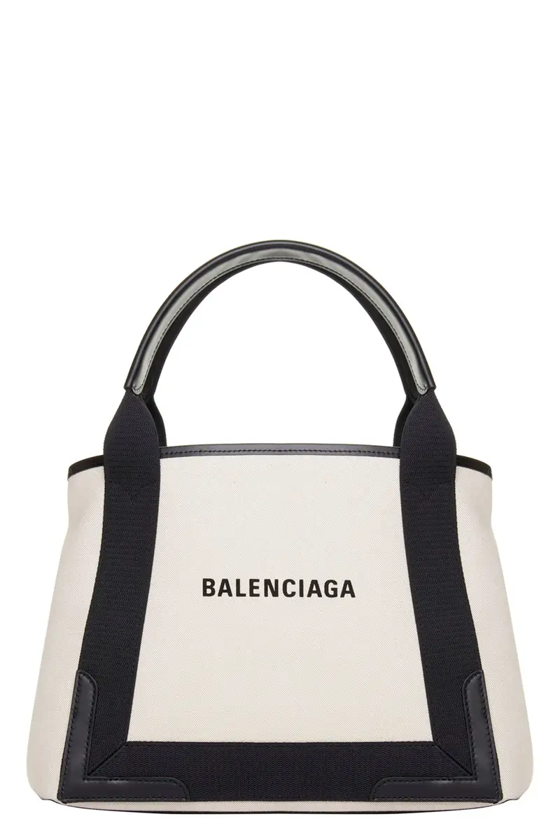 Shopping Cabas Navy Piccola Bianco