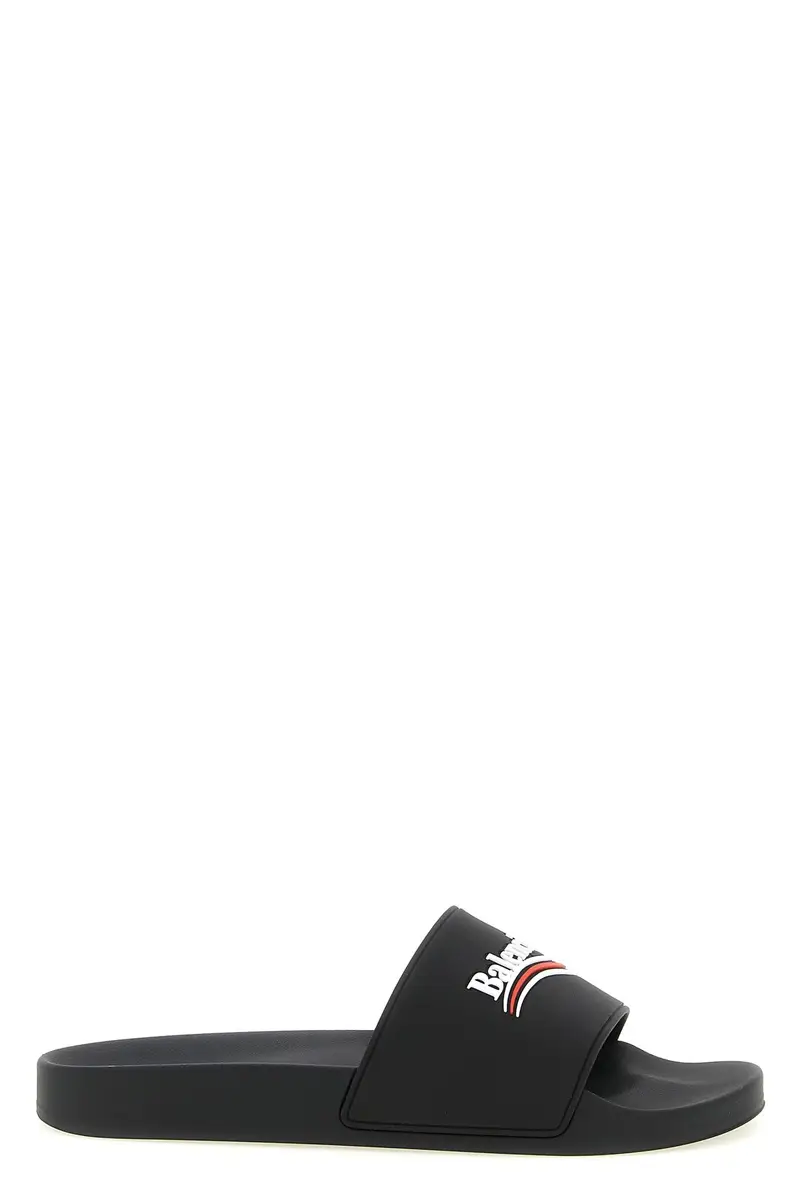 Balenciaga Slide Pool Nero in gomma per uomo