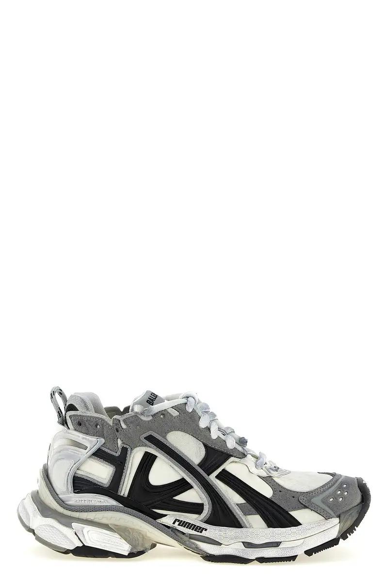 Balenciaga Sneakers Donna Grigio in Nylon e Suede