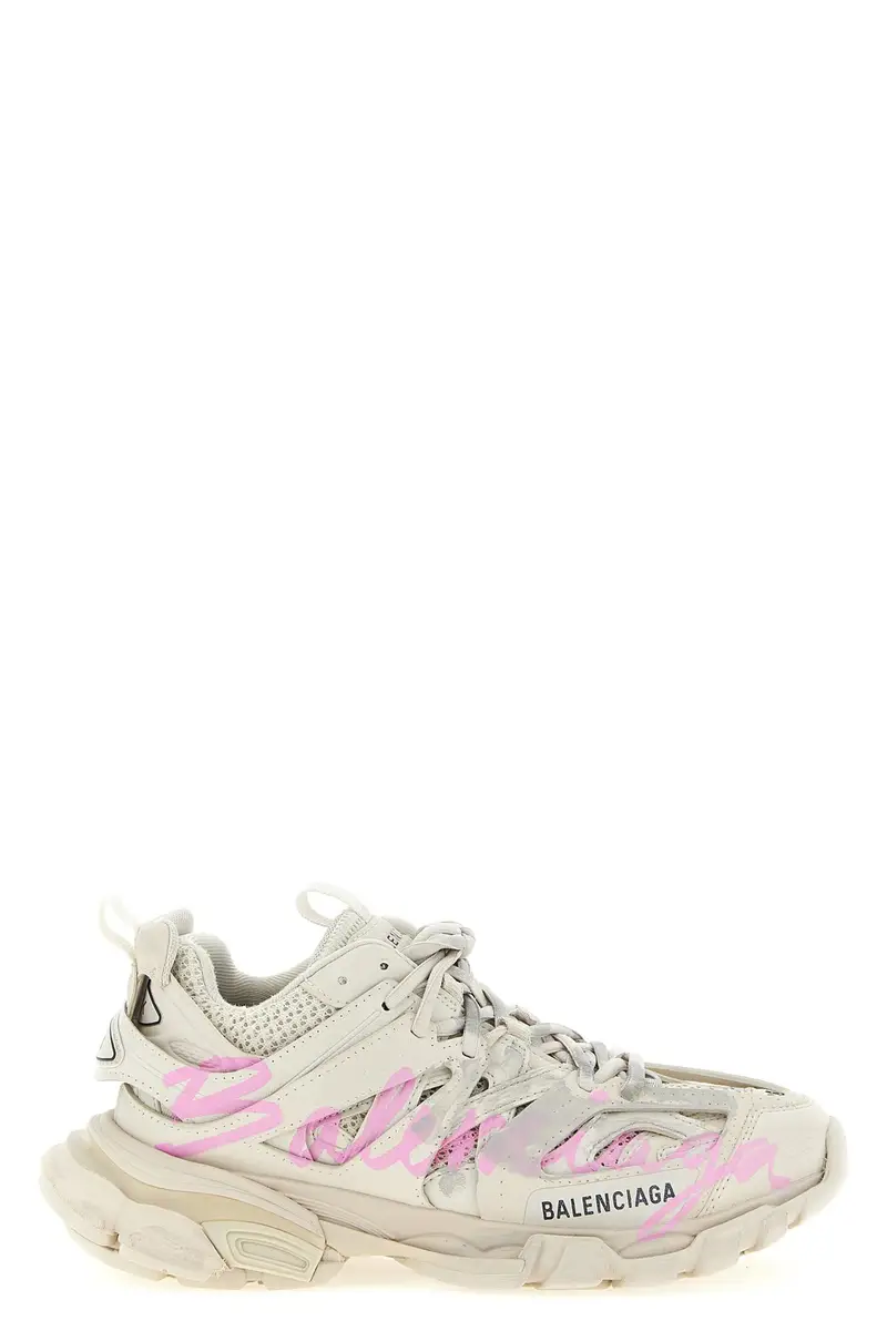 Balenciaga Sneakers donna grigie in mesh e nylon