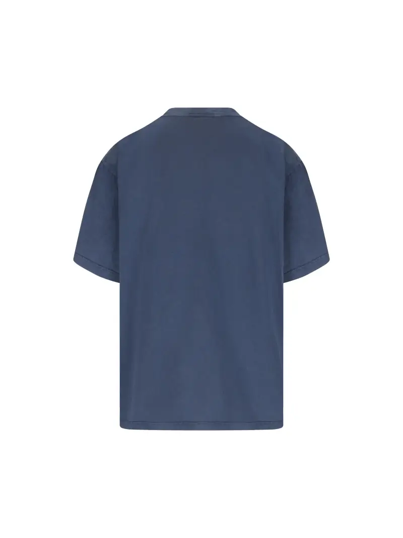 T-Shirt In Cotone BLU miniatura 2