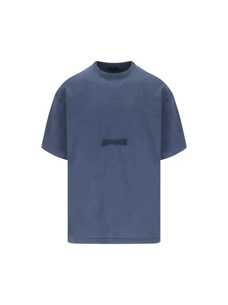 T-Shirt In Cotone BLU